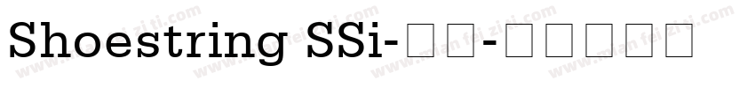 Shoestring SSi-常规字体转换